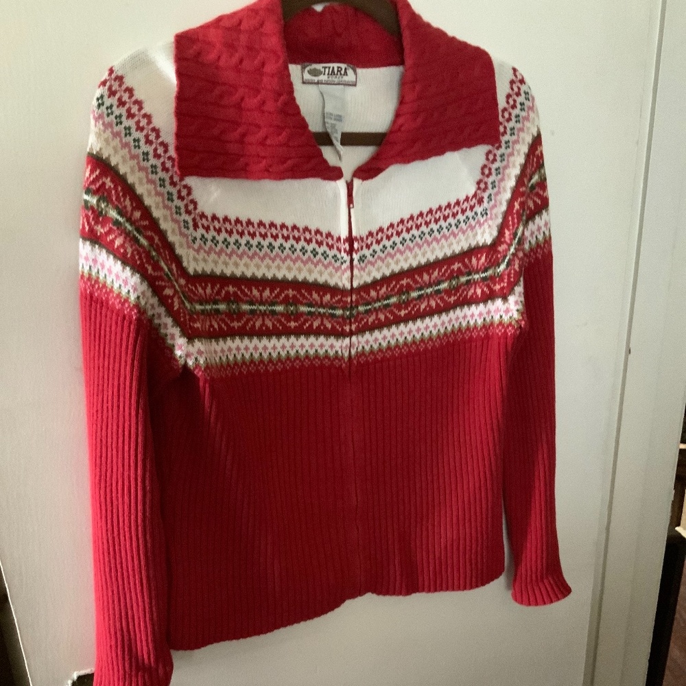 TIARA Zippered Sweater EXTRA LARGE